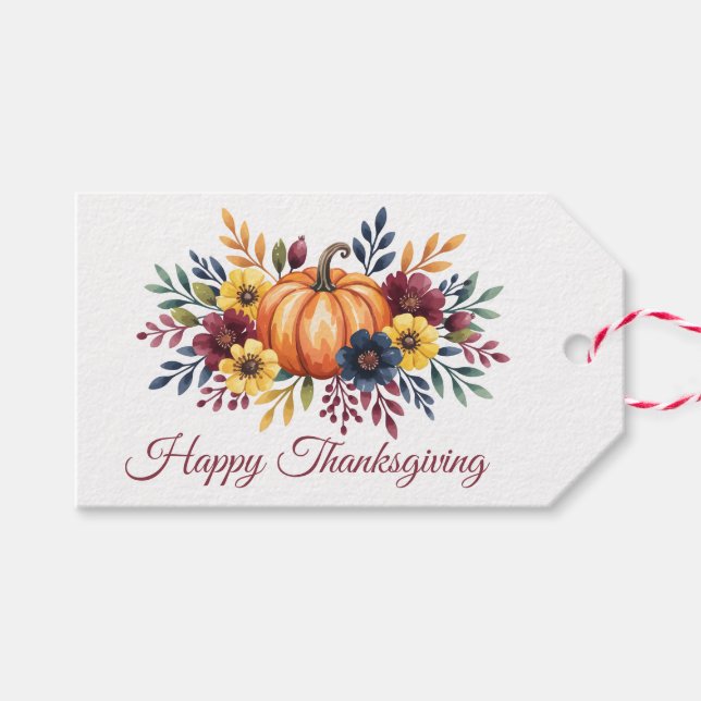 Happy thanksgiving presentetikett (Framsidan (Horizontal))
