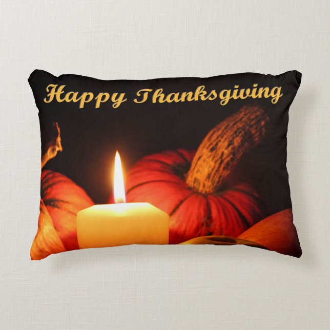 Happy thanksgiving prydnadskudde (Framsidan)