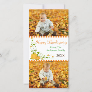 Happy thanksgiving Pumpkin 2-foton - fotokort Julkort