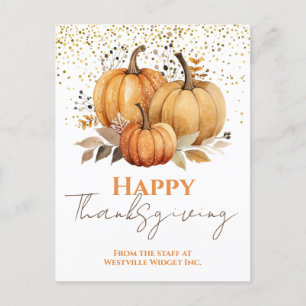 Happy thanksgiving Pumpkin Business Helg Vykort