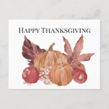 Happy thanksgiving Pumpkin Cherry Löv Watercolor