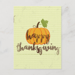 Happy thanksgiving pumpkin helg vykort