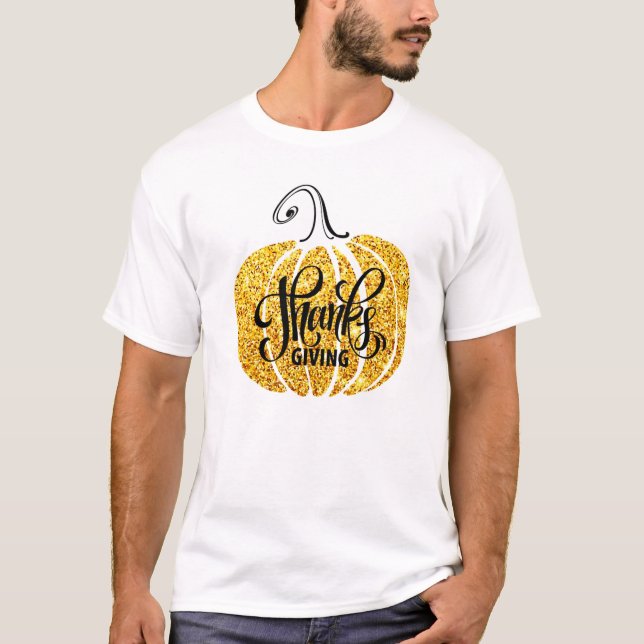 Happy thanksgiving Pumpkin Höst löv Flat T Shirt (Framsida)