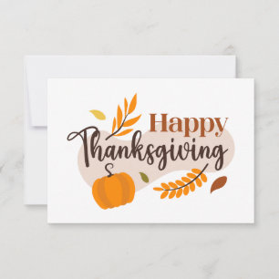Happy thanksgiving Pumpkin Höst löv Kort