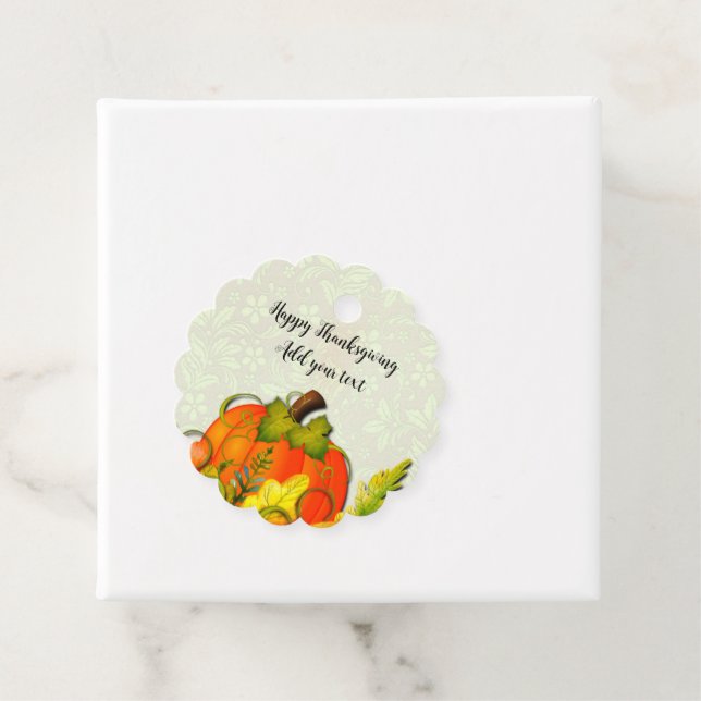 Happy thanksgiving Pumpkin Löv Fall Festival Gåvor Etiketter (På plats)