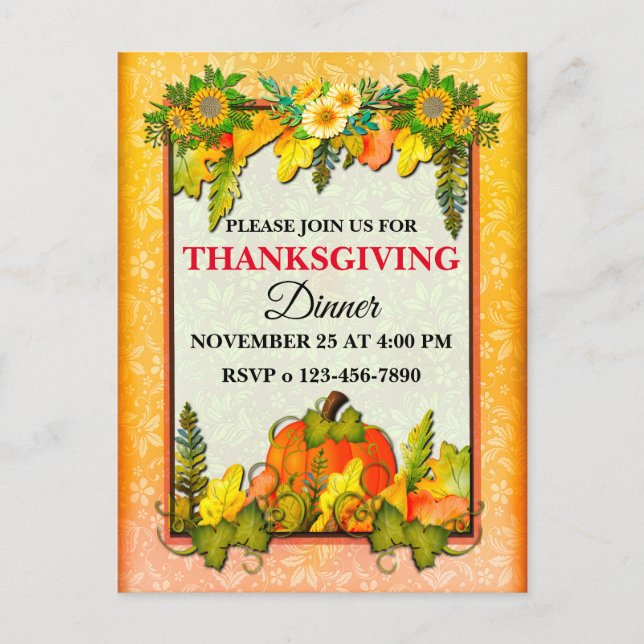 Happy thanksgiving Pumpkin Löv Fall Festival Helg Vykort (Framsida)