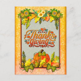 Happy thanksgiving Pumpkin Löv Fall Festival Helg Vykort