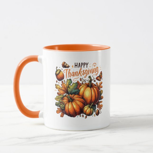 Happy thanksgiving Pumpkin Mugg (Vänster)