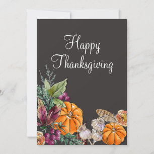 Happy thanksgiving Pumpkins Foliage Autumn