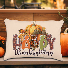 Happy thanksgiving Pumpkins Prydnadskudde