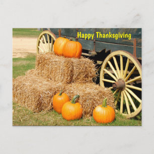 happy thanksgiving Pumpkins Vykort