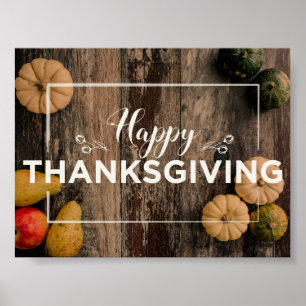 Happy thanksgiving pumpor poster