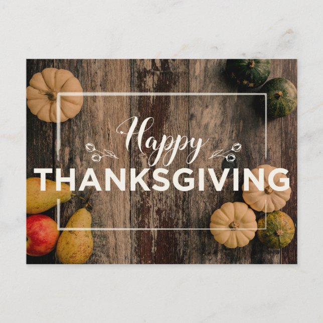 happy thanksgiving pumpor vykort (Framsida)