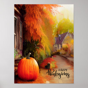 Happy thanksgiving Quiet Life på landsbygden Poster