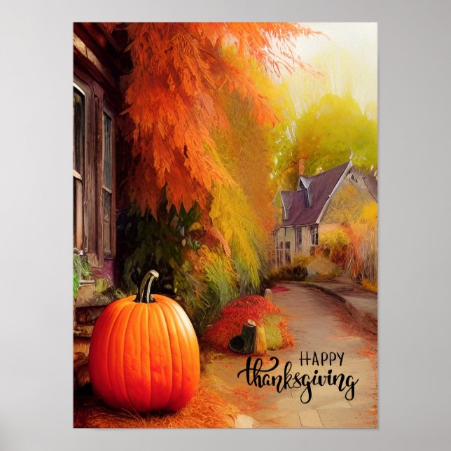 Happy thanksgiving Quiet Life på landsbygden Poster (Framsidan)