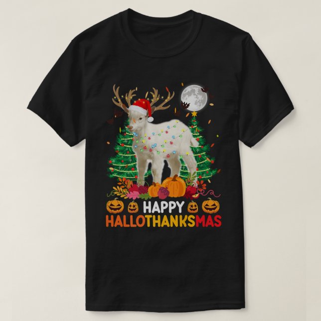 Happy thanksgiving Ragdoll Funny Goat Lycklig Hall T Shirt (Design framsida)