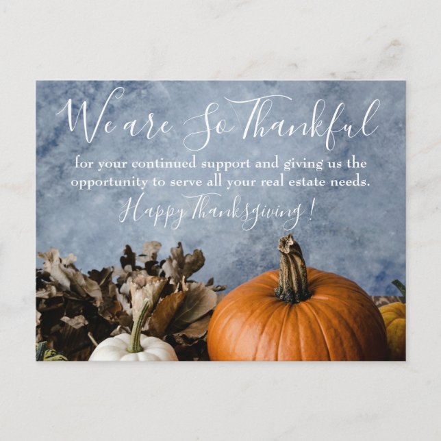 Happy thanksgiving Real Gods Agent Business Helg Vykort (Framsida)