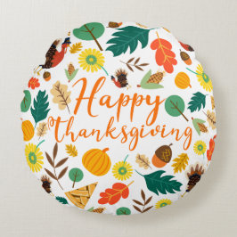 Happy thanksgiving rund kudde