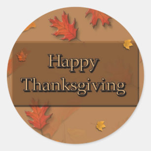 Happy thanksgiving runt klistermärke