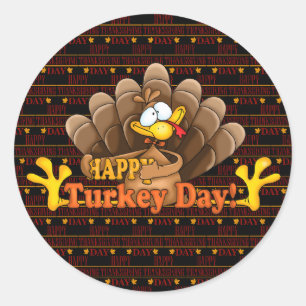 Happy thanksgiving runt klistermärke