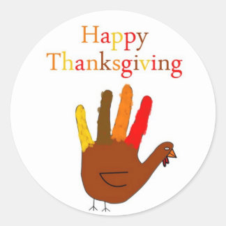 Happy thanksgiving runt klistermärke