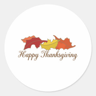Happy thanksgiving runt klistermärke