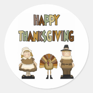 Happy thanksgiving runt klistermärke