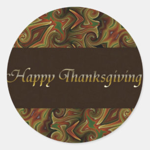 Happy thanksgiving runt klistermärke