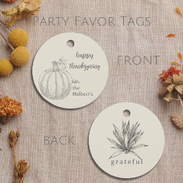 Happy thanksgiving Rustic Pumpkin Thanksgiving Gåvor Etiketter
