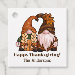 Happy thanksgiving Scandinavian Gnomes Gåvor Etiketter