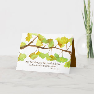 Happy thanksgiving Scripture 1 Chronicles Ginkgo Kort