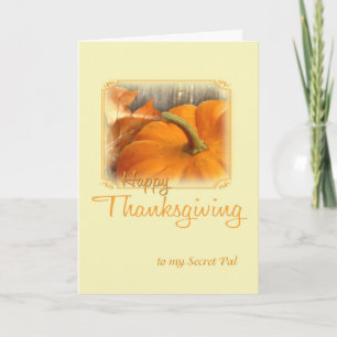 Happy thanksgiving Secret Pal Helgkort