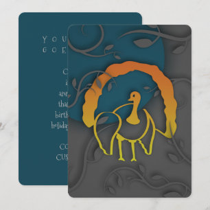 Happy thanksgiving Shadow Turkiet Inbjudningar