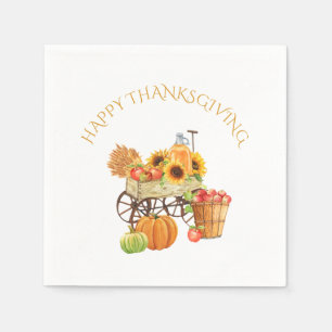 Happy thanksgiving skördar och skördar pappersservett