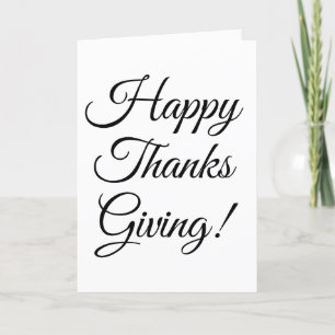 Happy thanksgiving-skript för svart anpassningsbar helgkort