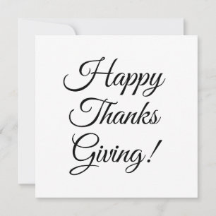 Happy thanksgiving-skript för svart anpassningsbar julkort