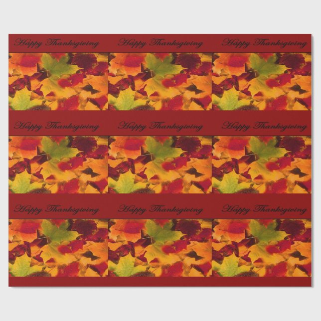 Happy thanksgiving som slår in papper presentpapper (Platt)