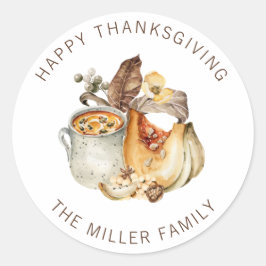 Happy thanksgiving Sticker Runt Klistermärke