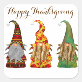 Happy thanksgiving Stickers Fyrkantigt Klistermärke