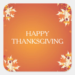 Happy thanksgiving Stickers Fyrkantigt Klistermärke