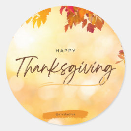 Happy thanksgiving Stickers Runt Klistermärke