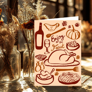 Happy thanksgiving-studenternas Helgdag Kort