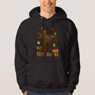 Happy thanksgiving T Rex Dinosaur Turkiet-kostym B Hoodie