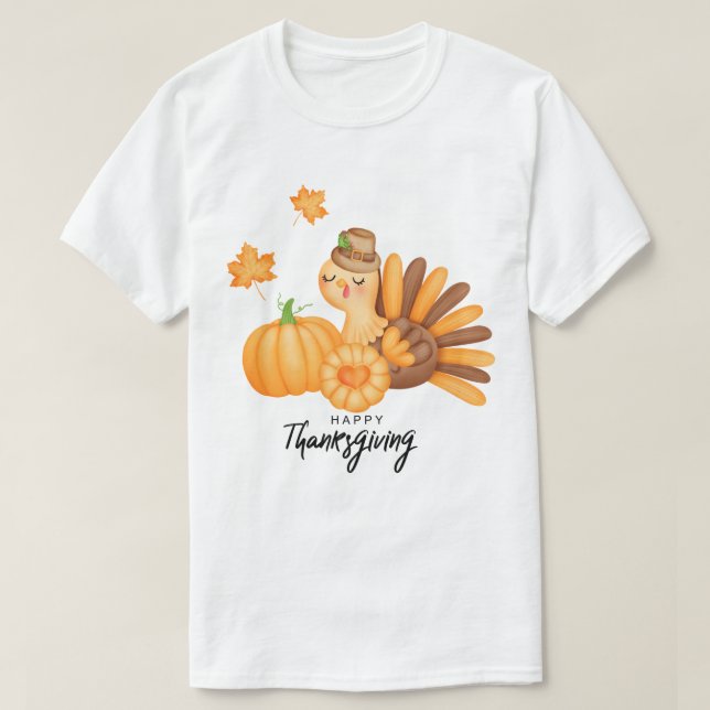Happy thanksgiving T-Shirt (Design framsida)