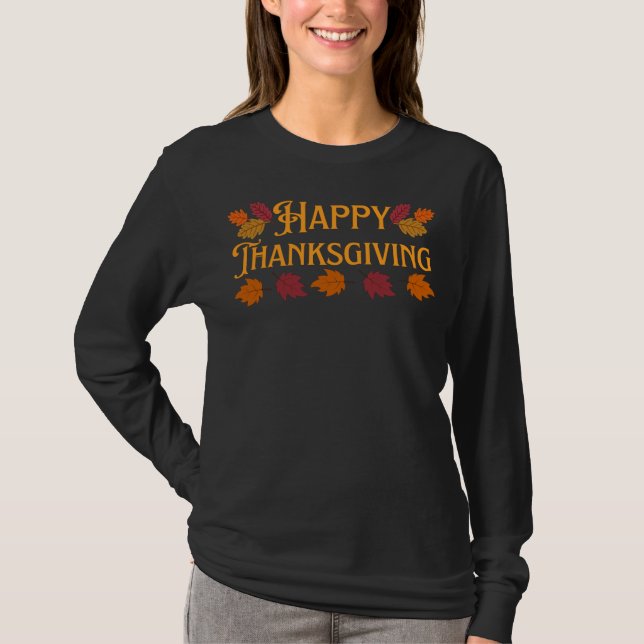 Happy thanksgiving T-Shirt (Framsida)