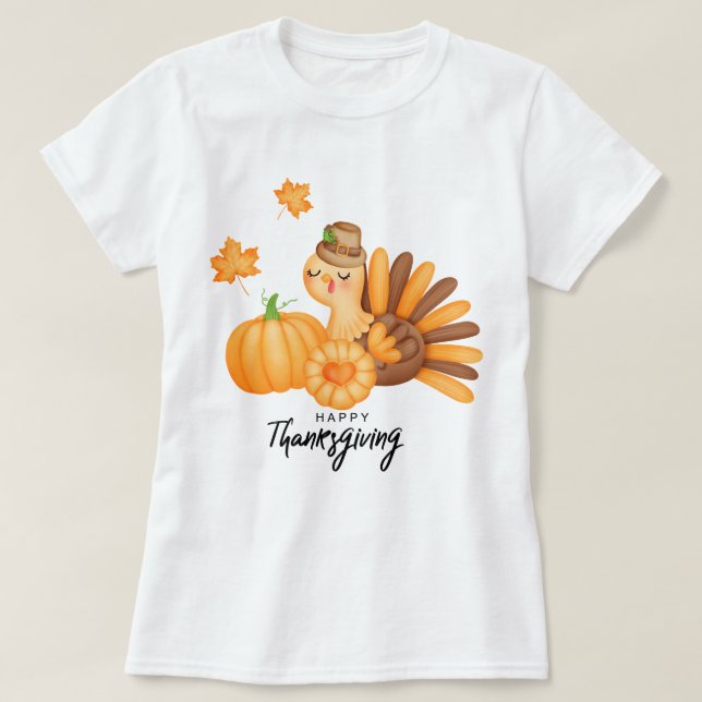 Happy thanksgiving T-Shirt (Design framsida)