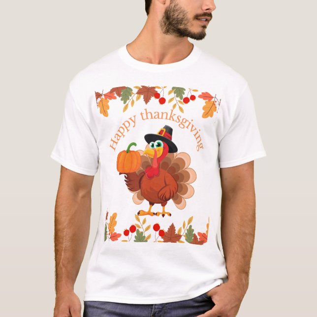 Happy thanksgiving T-Shirt (Framsida)