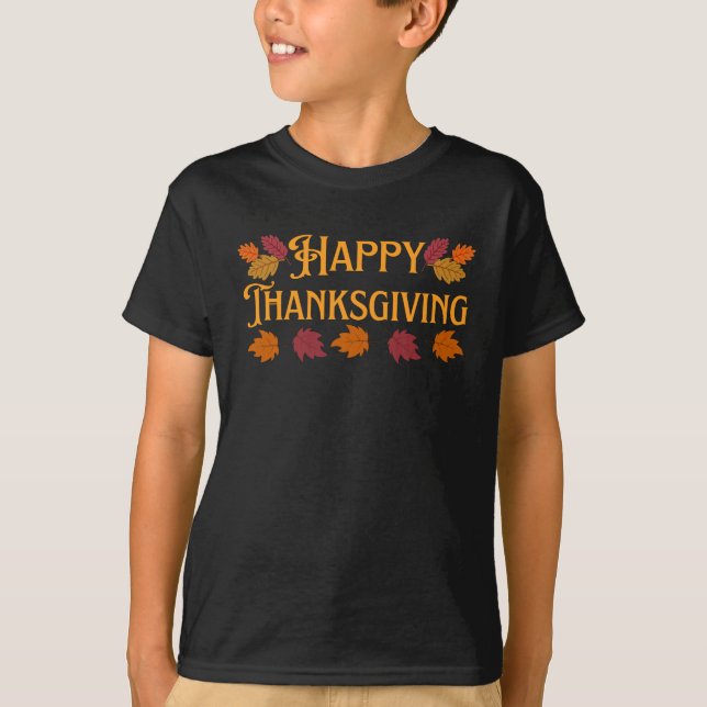 Happy thanksgiving T-Shirt (Framsida)