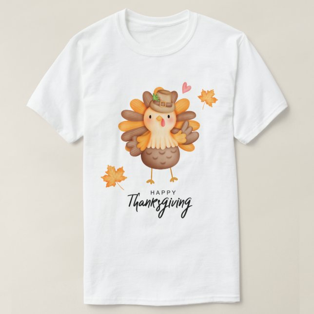 Happy Thanksgiving T-Shirt (Design framsida)