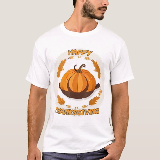 happy thanksgiving t shirt (Framsida)